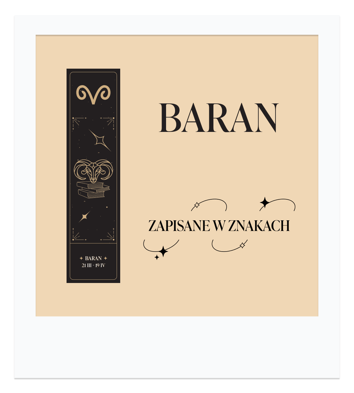 Zakładki z serii zapisane w znakach - Baran